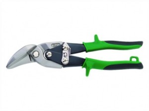 A Shaped and Straight Snip Tool With Green Handle