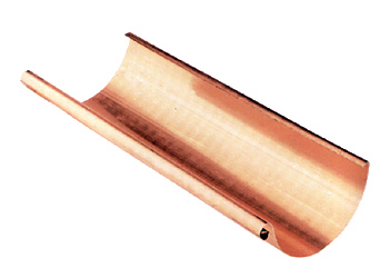 A Copper Plate Curved Shape With a Nail Hole
