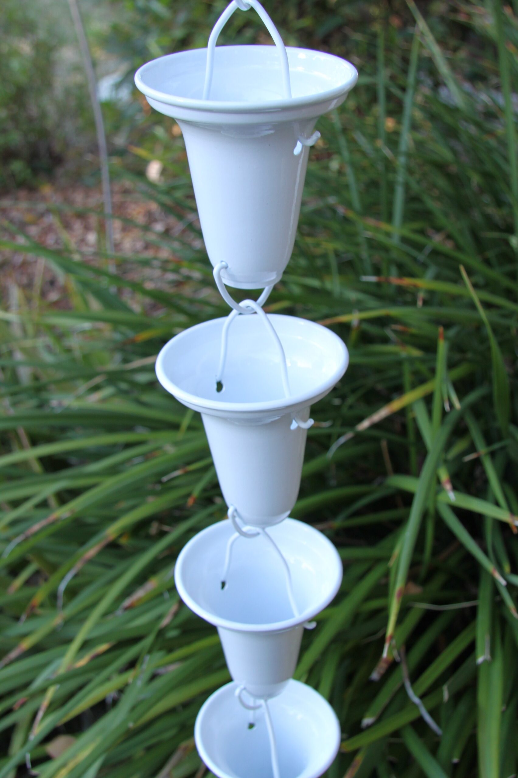 Flared Cups in White Color for Rain Gutter